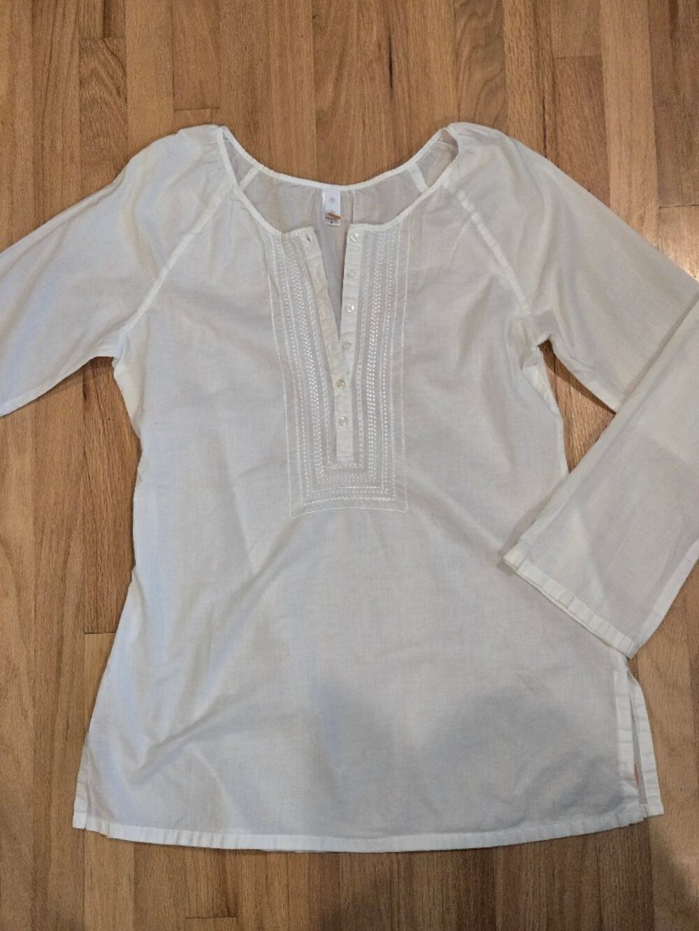 Lucy Cotton White Tunic with Embroidery